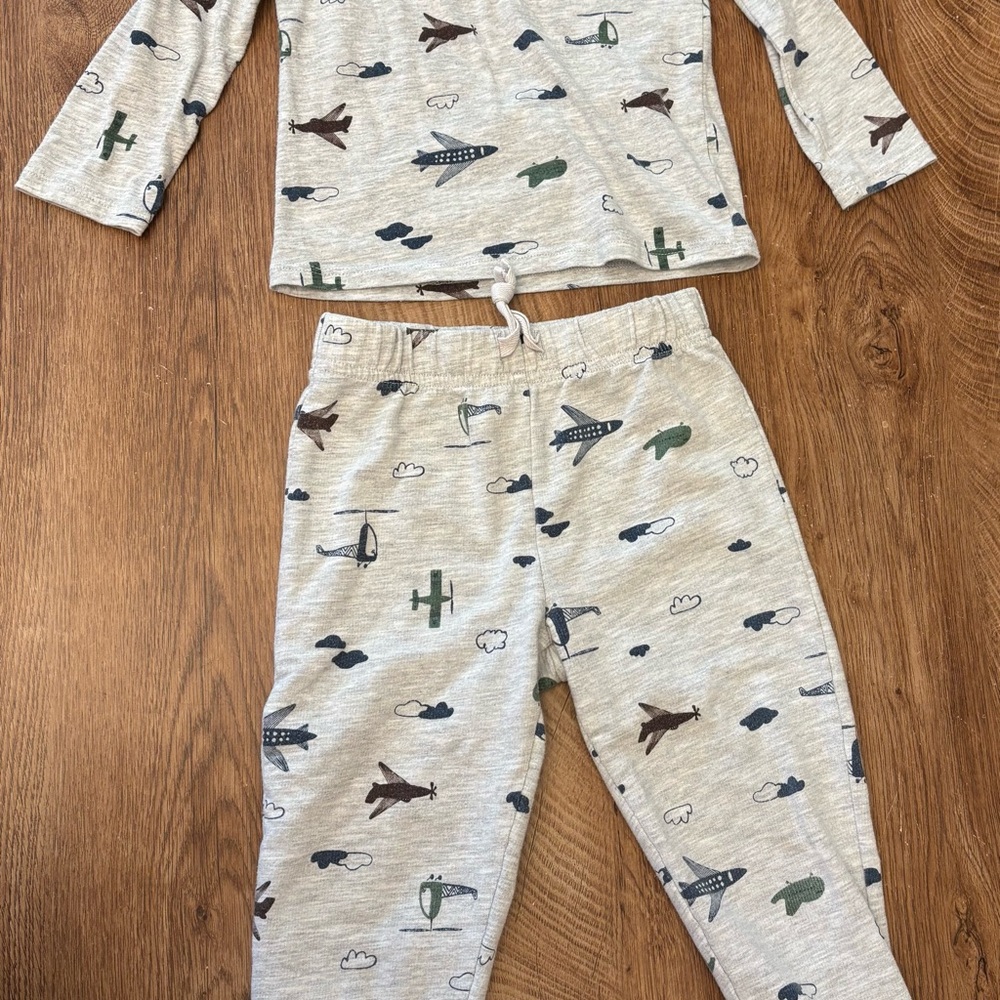 Kids Airplane Print Pajamas